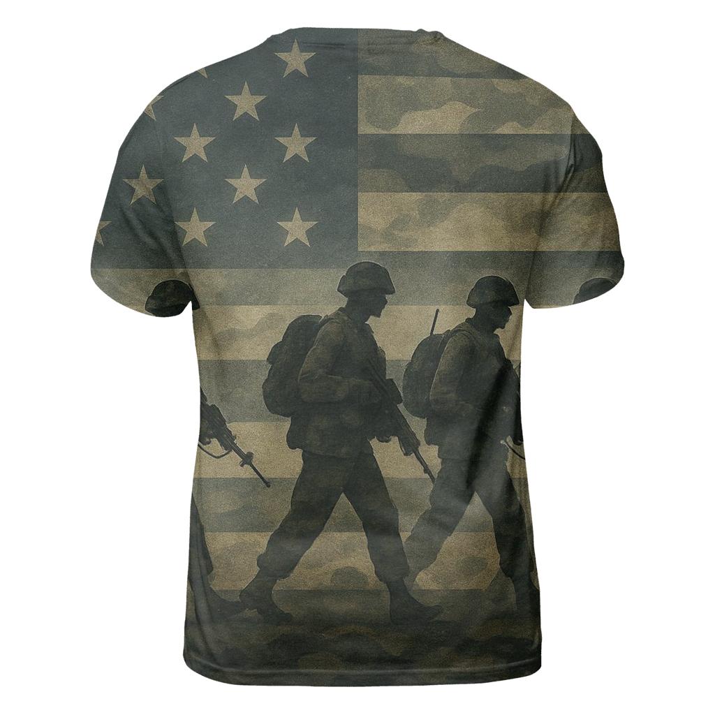 Camouflage Flag Fusion trendy printed shirt styles