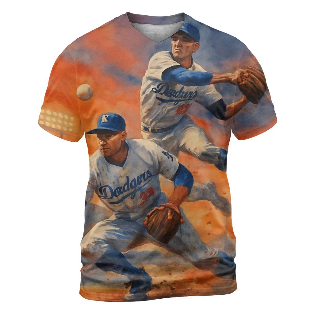 Sunset Double Play creative print fashion shirts