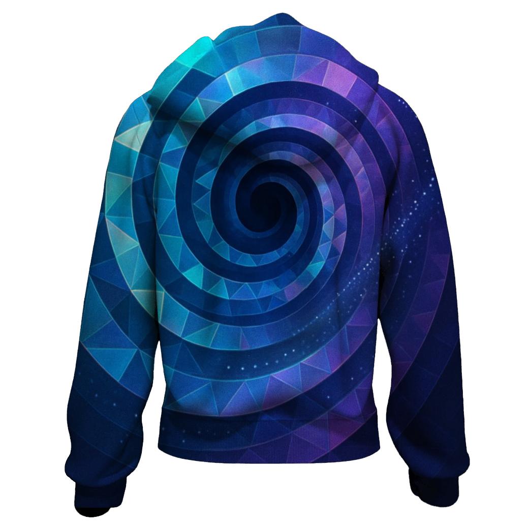 Chromatic Spiral printed hoodies