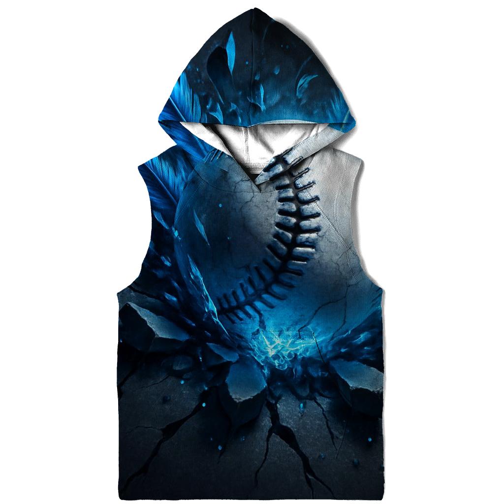 Feather Burst Breaking Through Blue Jays printed hoodies