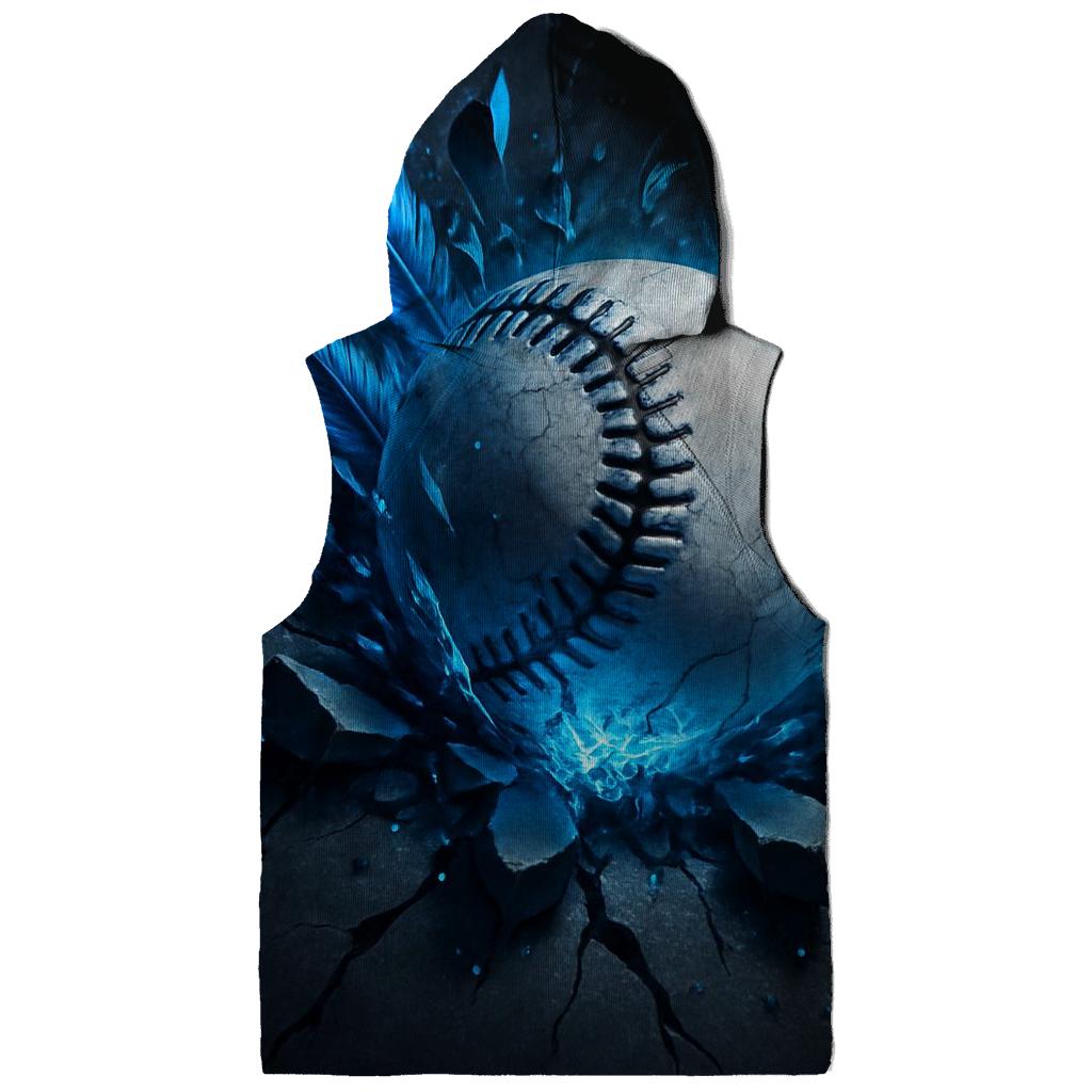 Feather Burst Breaking Through Blue Jays printed hoodies