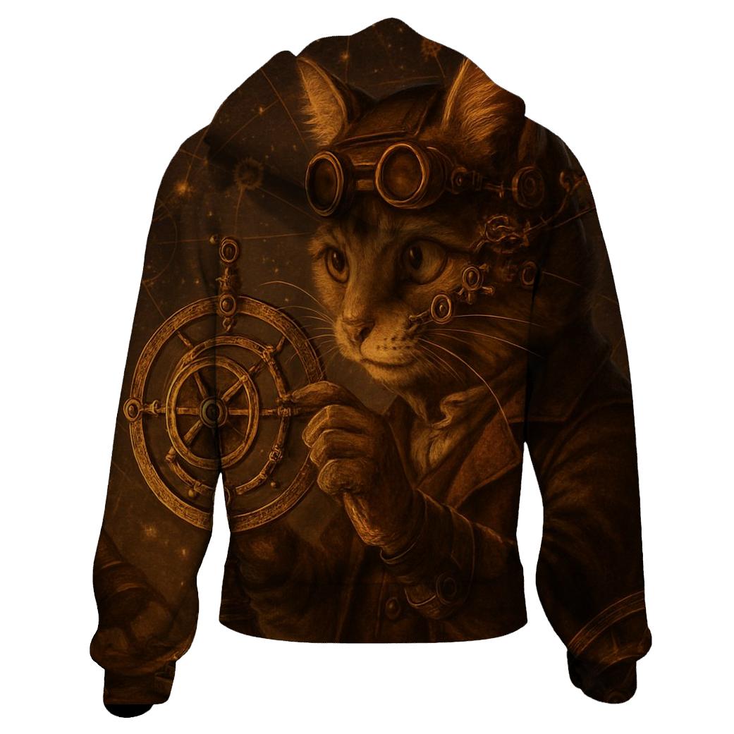 Clockwork Navigator Cat premium hoodies