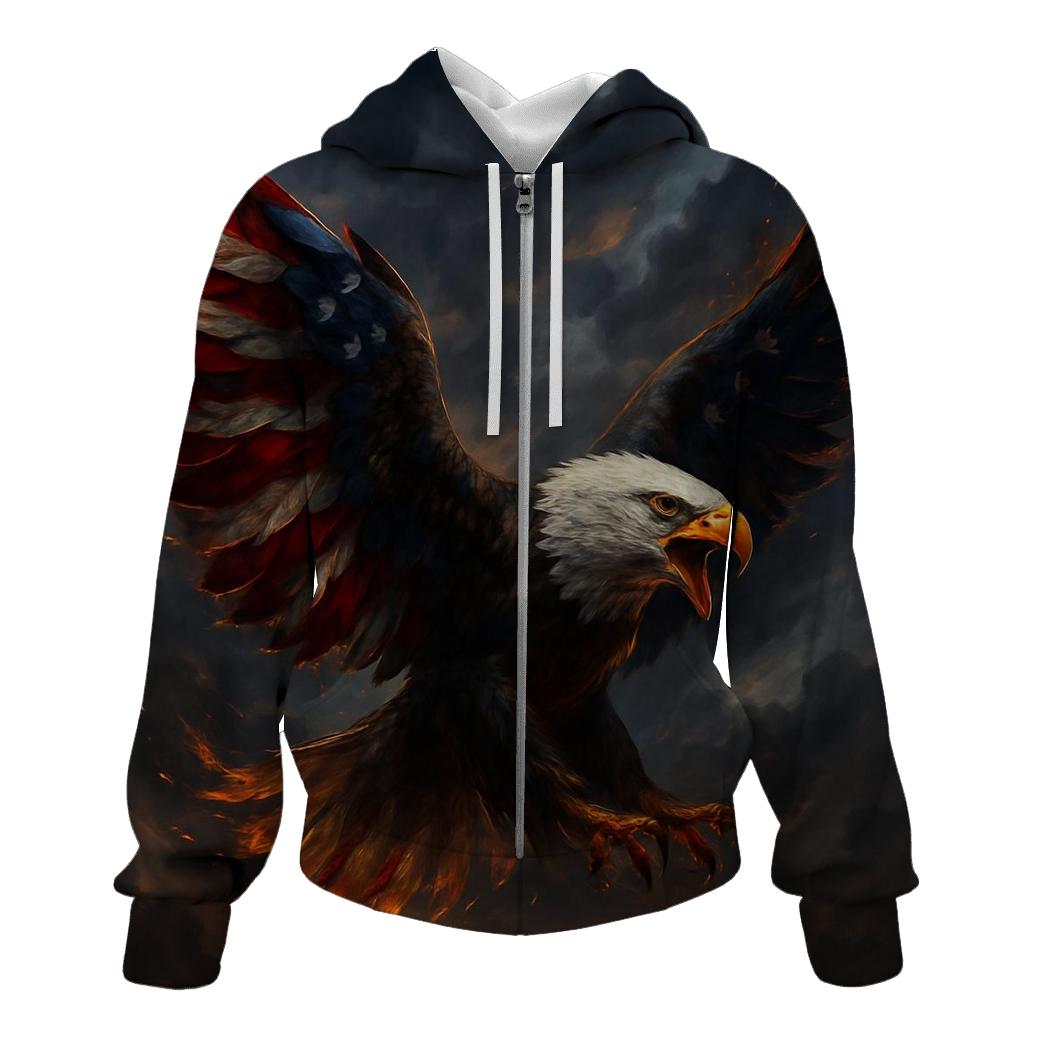 Eagle Flame Banner hoodie styles