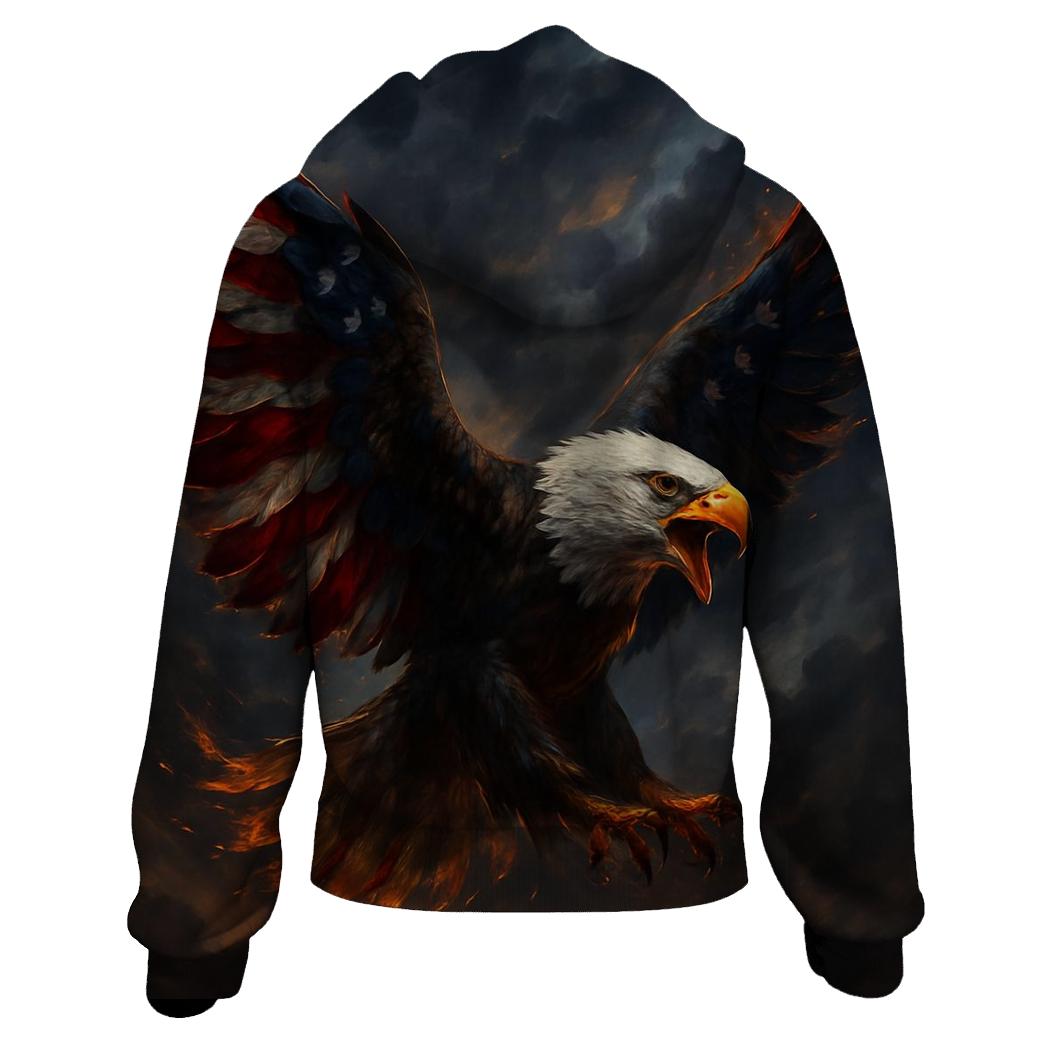 Eagle Flame Banner hoodie styles