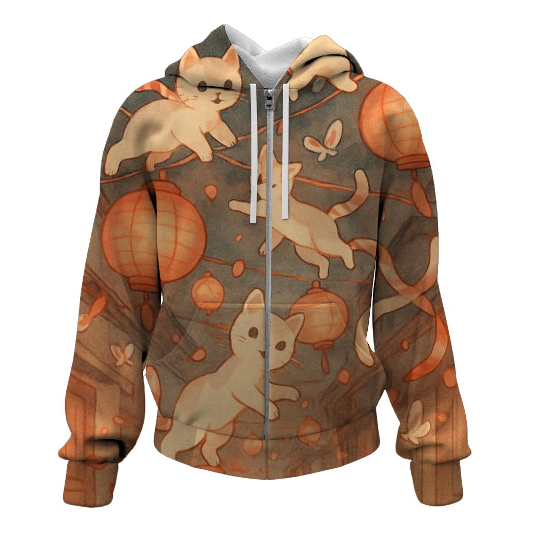 Paper Lantern Alley Kittens premium hoodies