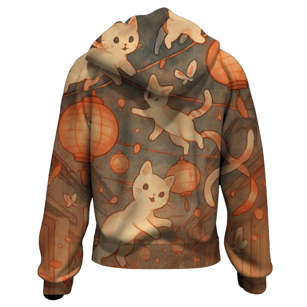 Paper Lantern Alley Kittens premium hoodies