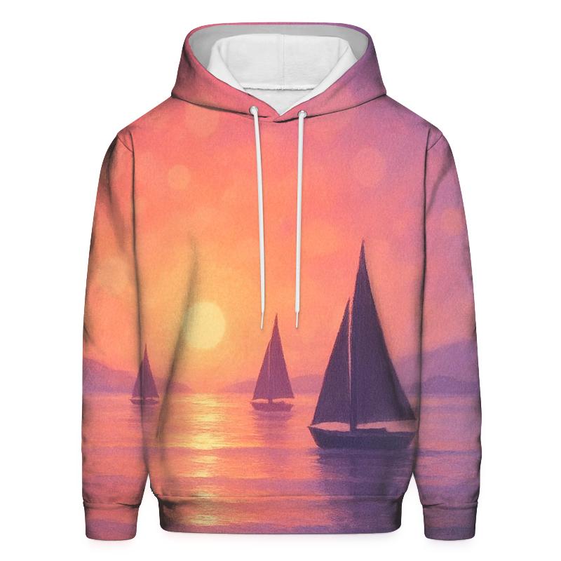 Coral Horizon Drift hoodies fashion