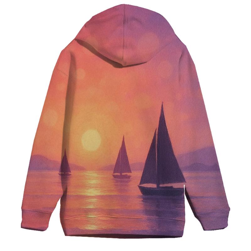 Coral Horizon Drift hoodies fashion