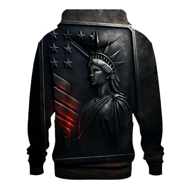 Industrial Liberty Emblem embroidered hoodies