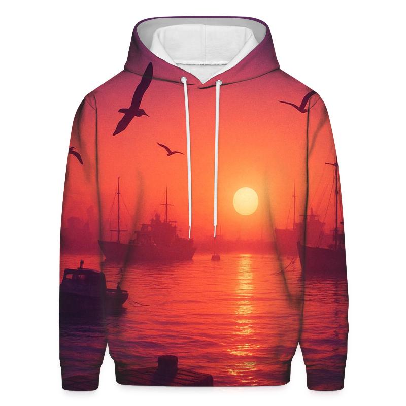 Crimson Harbor Lumen premium hoodies