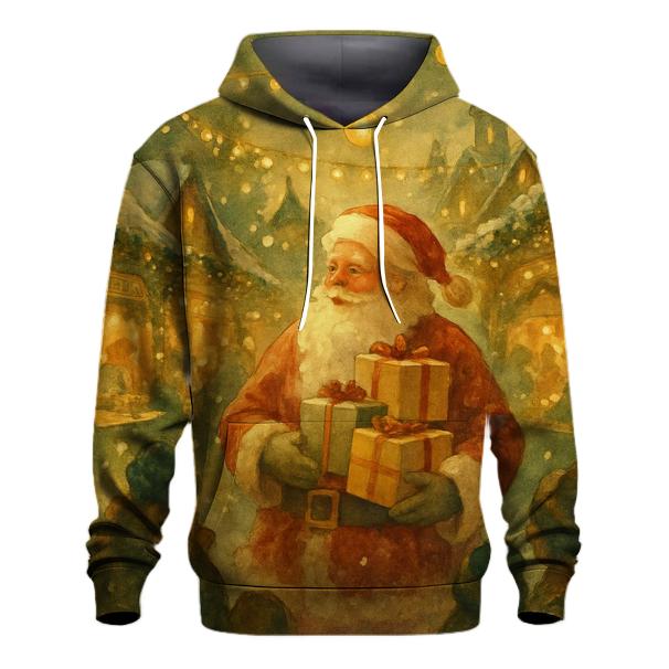 Santa At The North Pole Market zip-up hoodies