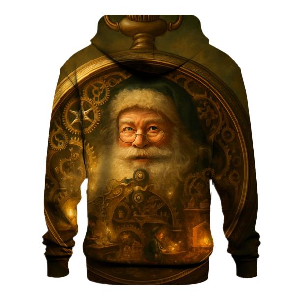 Pocket Watch Santa printed hoodies