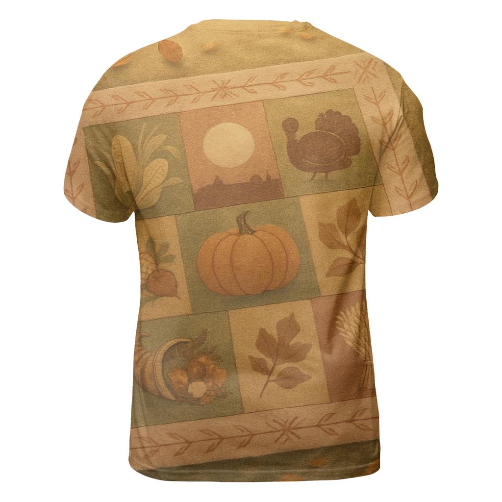 Family Quilt Of Thanks unique graphic print tees