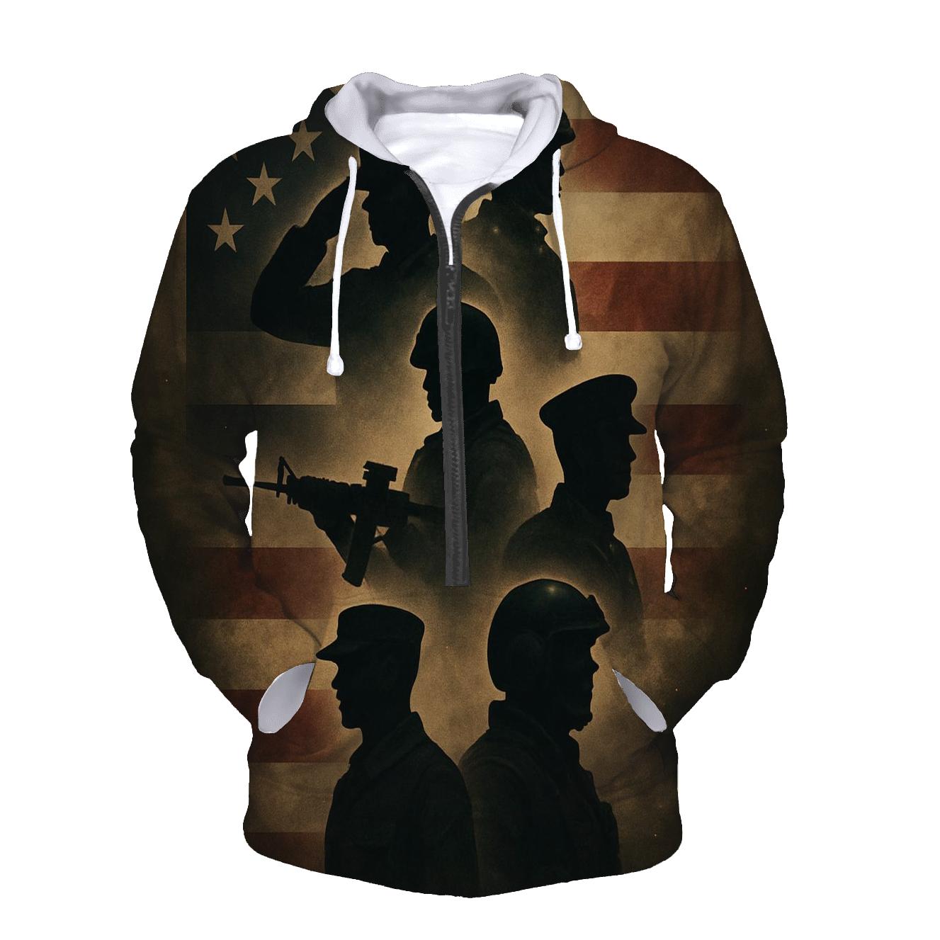 Silhouette Remembrance Banner hoodie designs