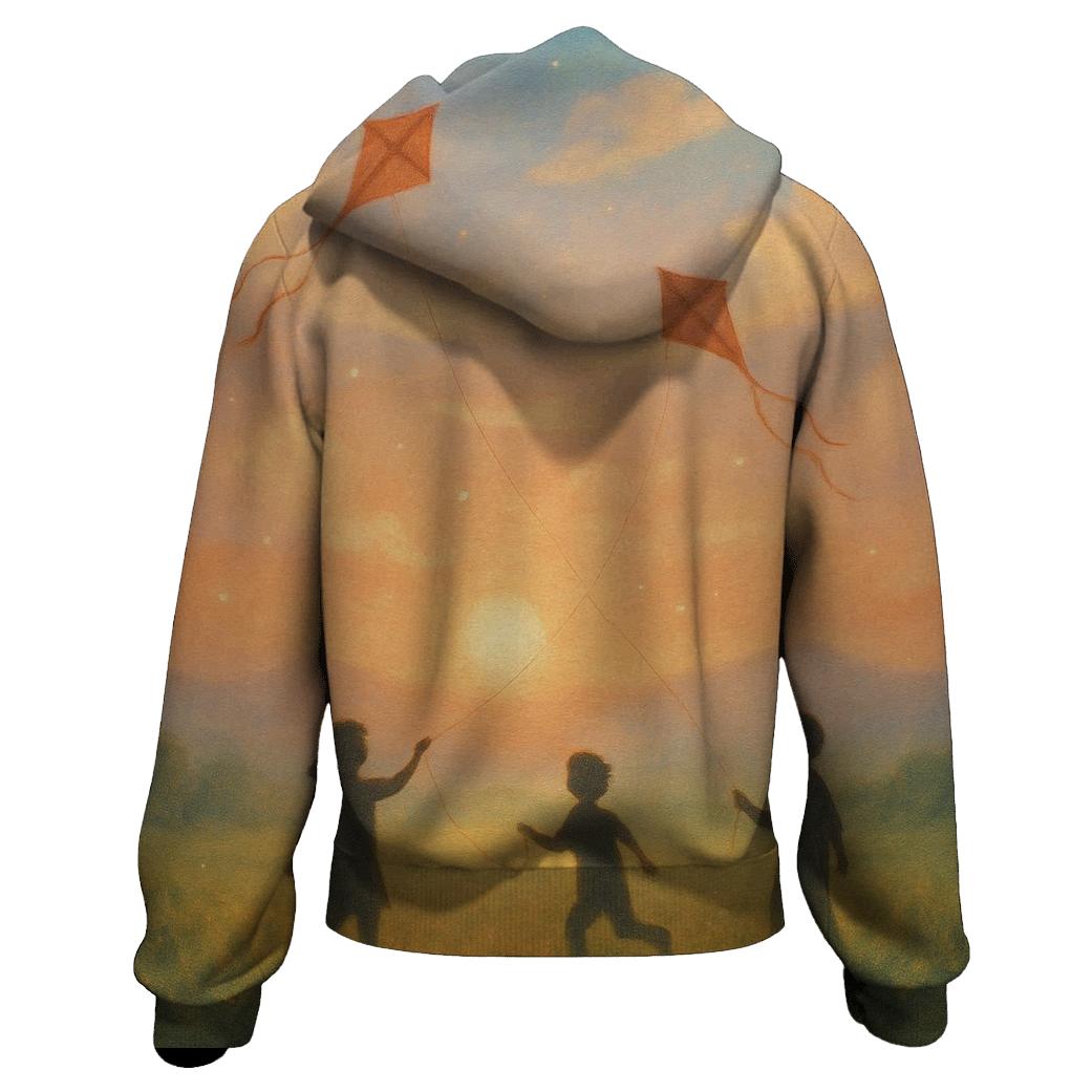 Peach Kite Horizon printed hoodies