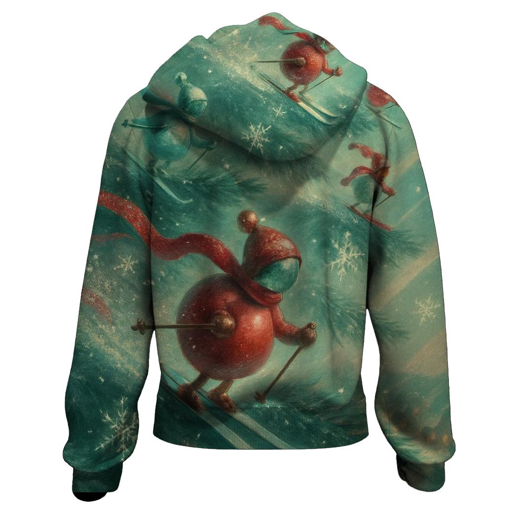 Tree Top Skiing Ornaments pullover hoodies