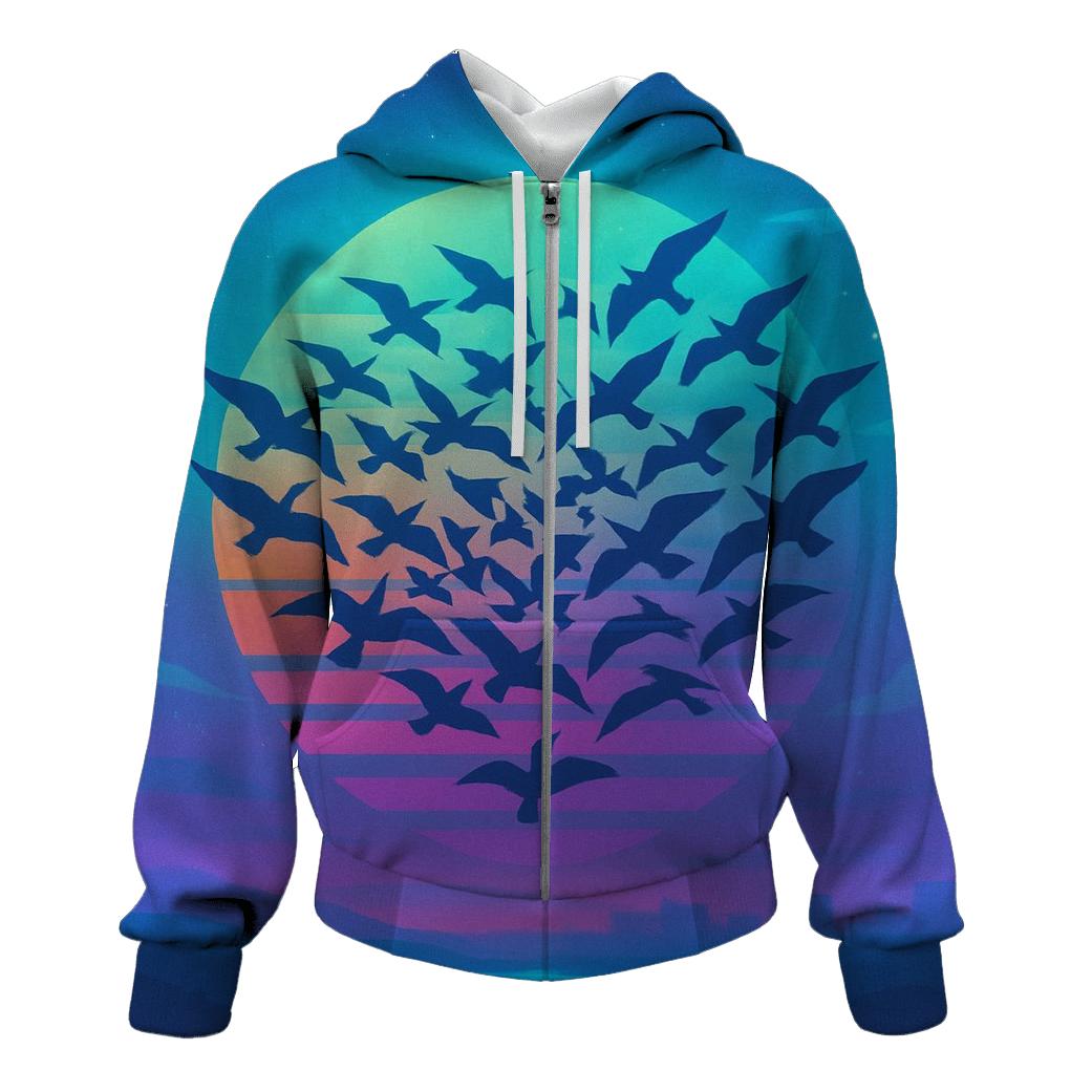 Indigo Flight Mosaic hoodies fashion