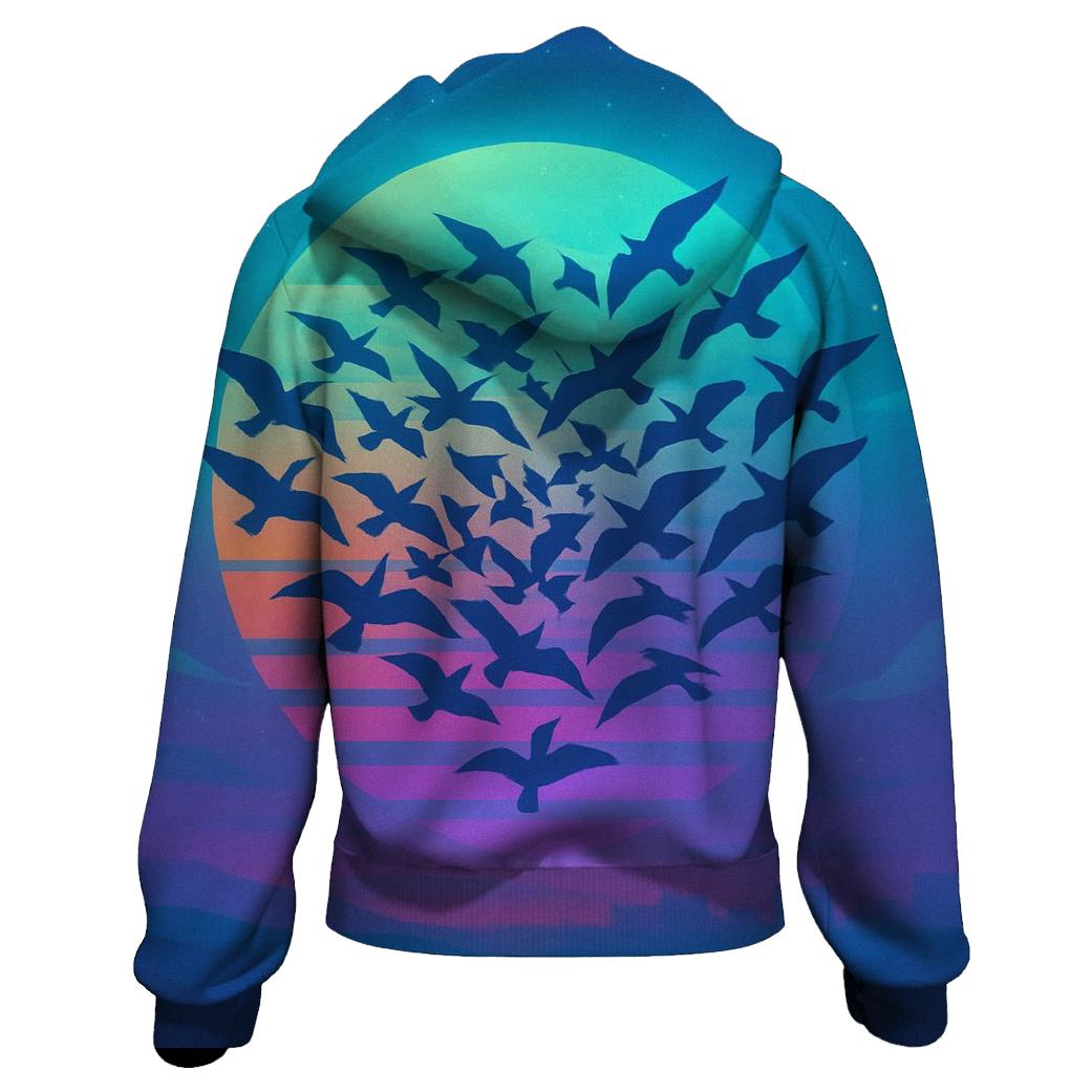 Indigo Flight Mosaic hoodies fashion