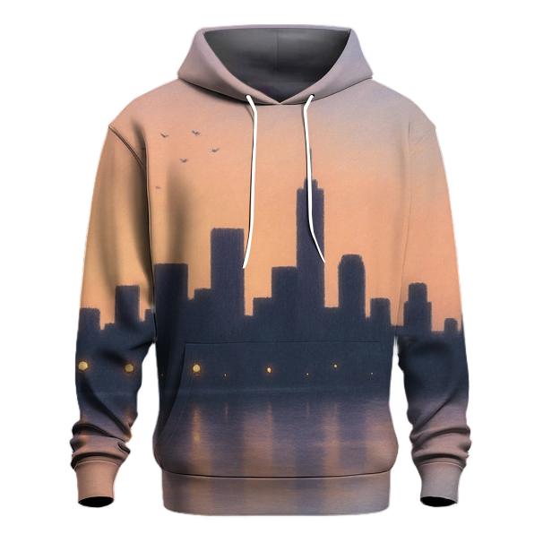Lavender City Afterglow zip-up hoodies