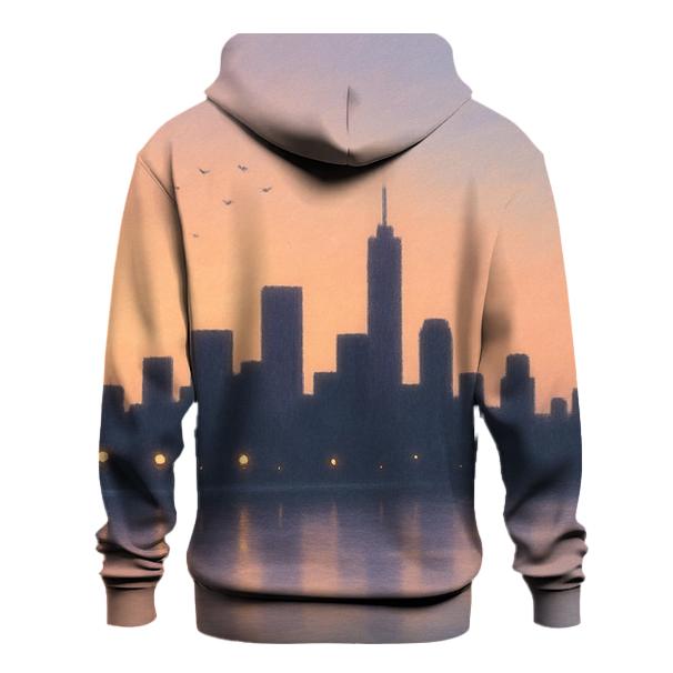 Lavender City Afterglow zip-up hoodies