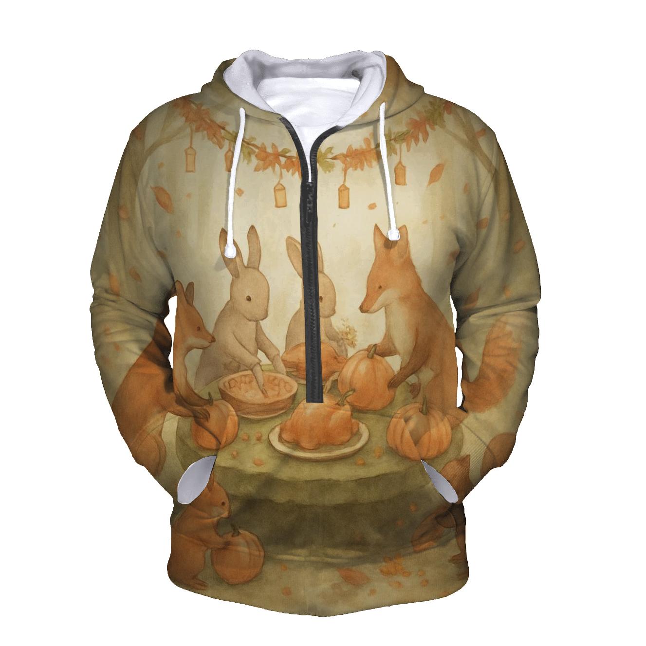 Woodland Feast Parade zip-up hoodies
