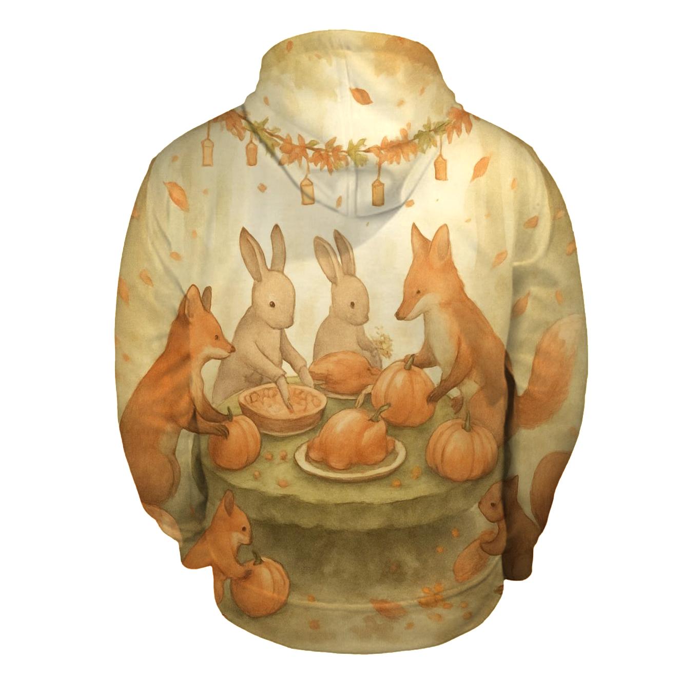Woodland Feast Parade zip-up hoodies