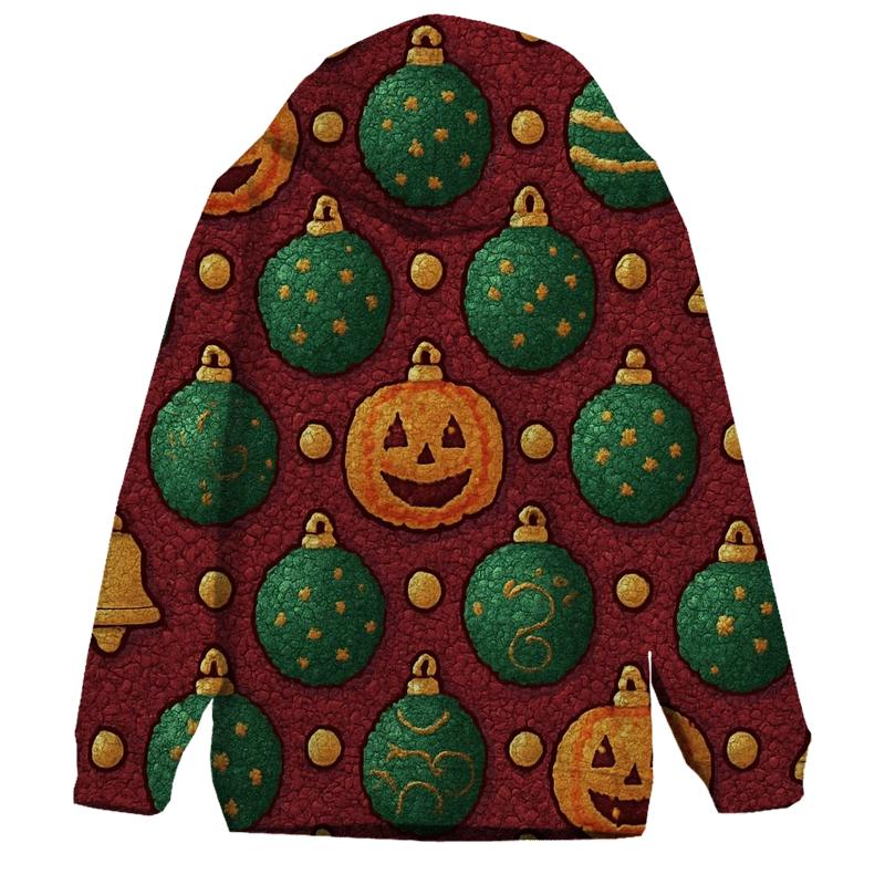 Candy Circle Pumpkin Mosaic zip-up hoodies