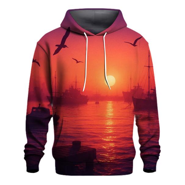 Crimson Harbor Lumen printed hoodies