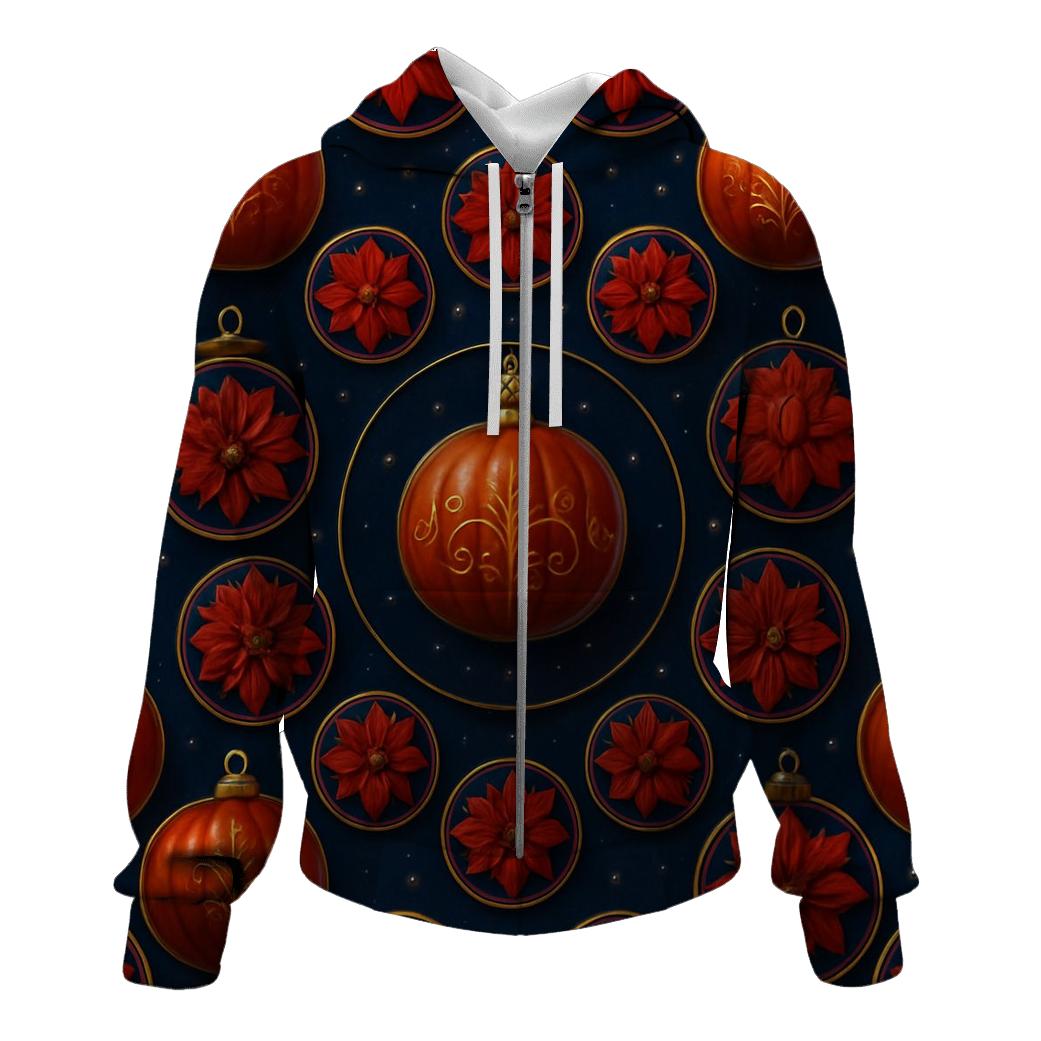 Starlit Pumpkin Concentric Array printed hoodies