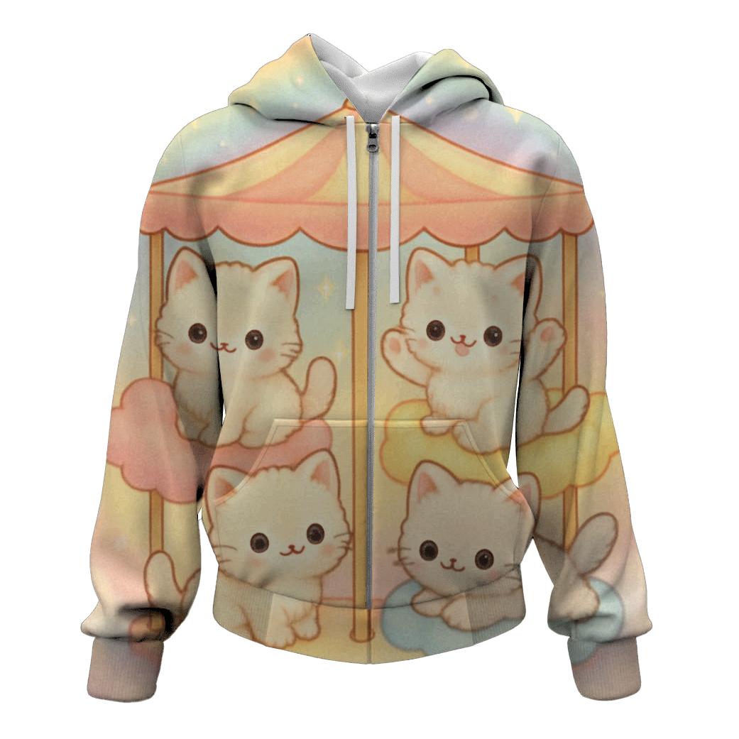 Cloud Carousel Cat hoodie styles