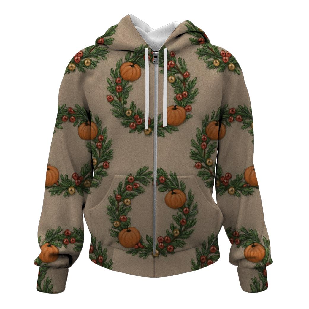 Winter Wreath Pumpkin Repeat custom hoodies