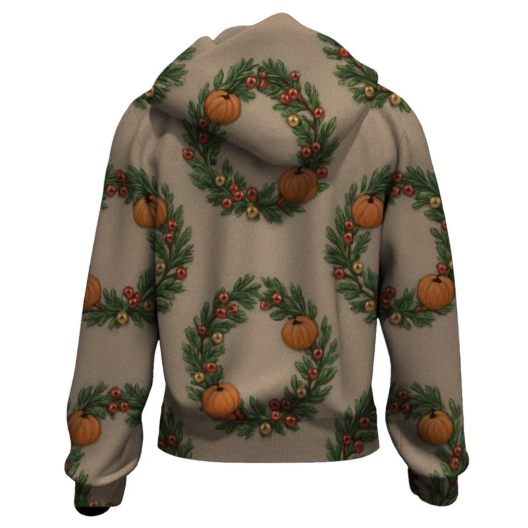 Winter Wreath Pumpkin Repeat custom hoodies