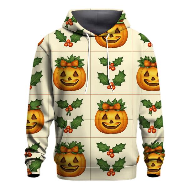 Carolers Pumpkin Grid designer hoodies