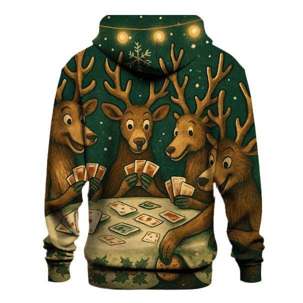 Reindeer Poker Night pullover hoodies