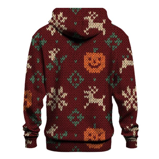 Nordic Pumpkin Knit Repeat graphic hoodies