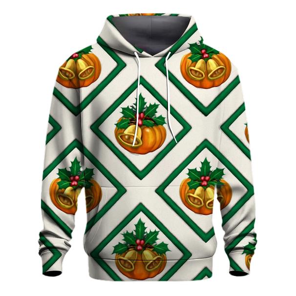Holly Lattice Pumpkin Tiles lightweight hoodies