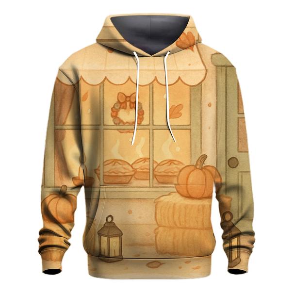 Pie Shop Window Glow printed hoodies