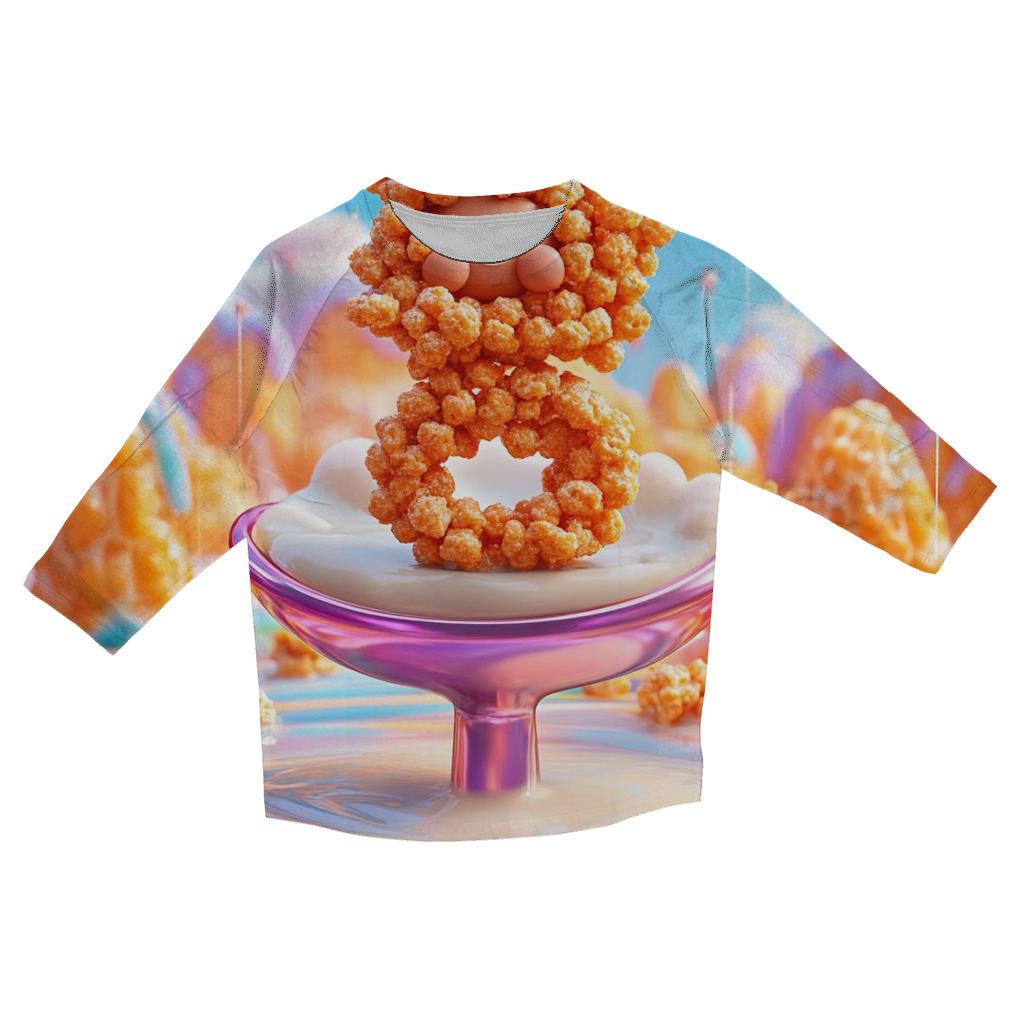 Cereal Mascot Remix designer 3/4 sleeve blouses
