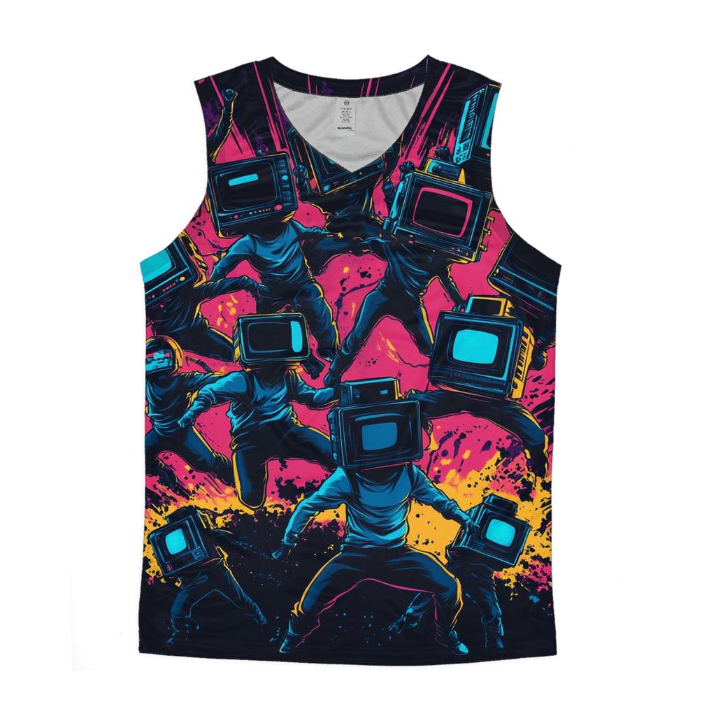 TV Static Super Squad casual summer tank tops