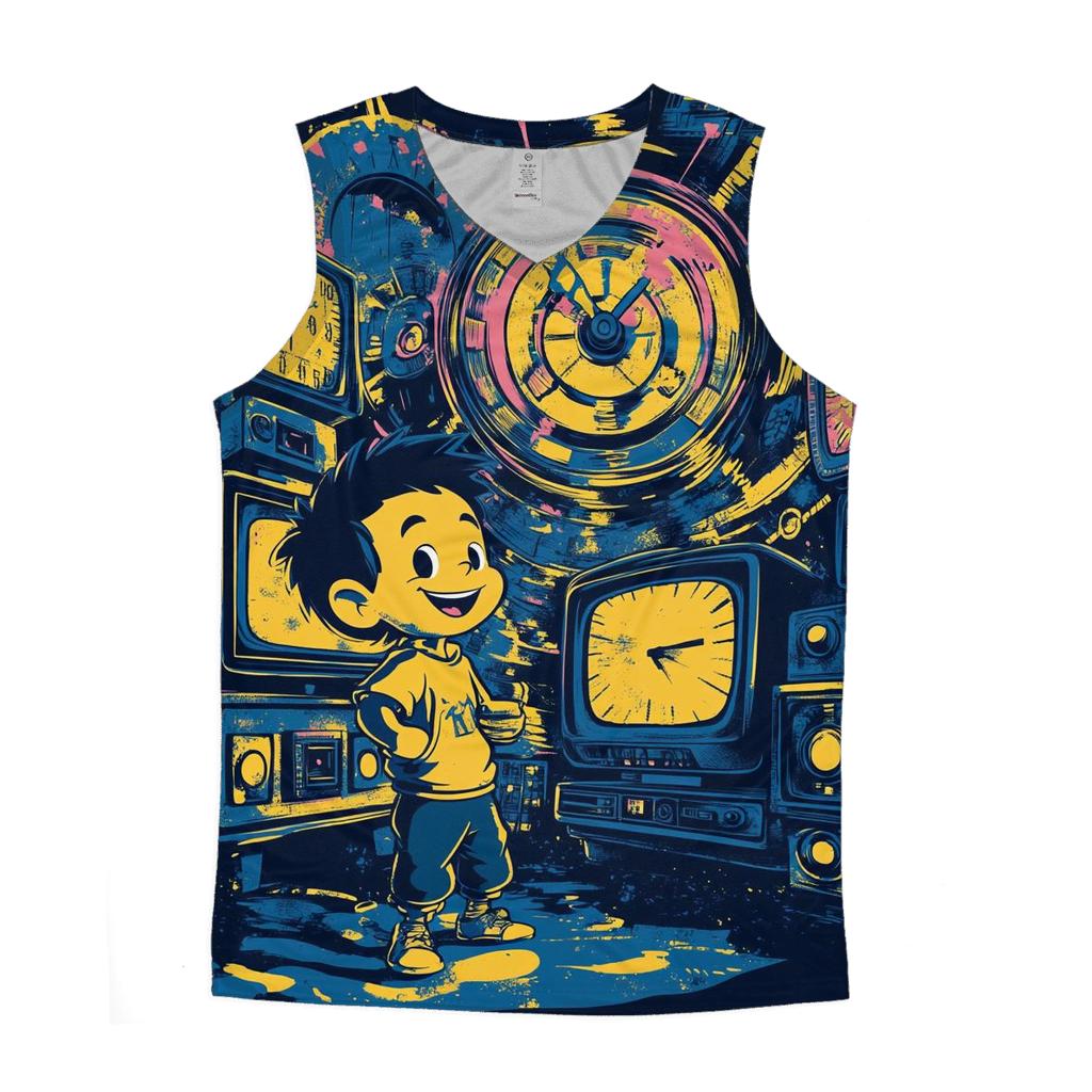 Cartoon Time Travel Swap cotton sleeveless tops
