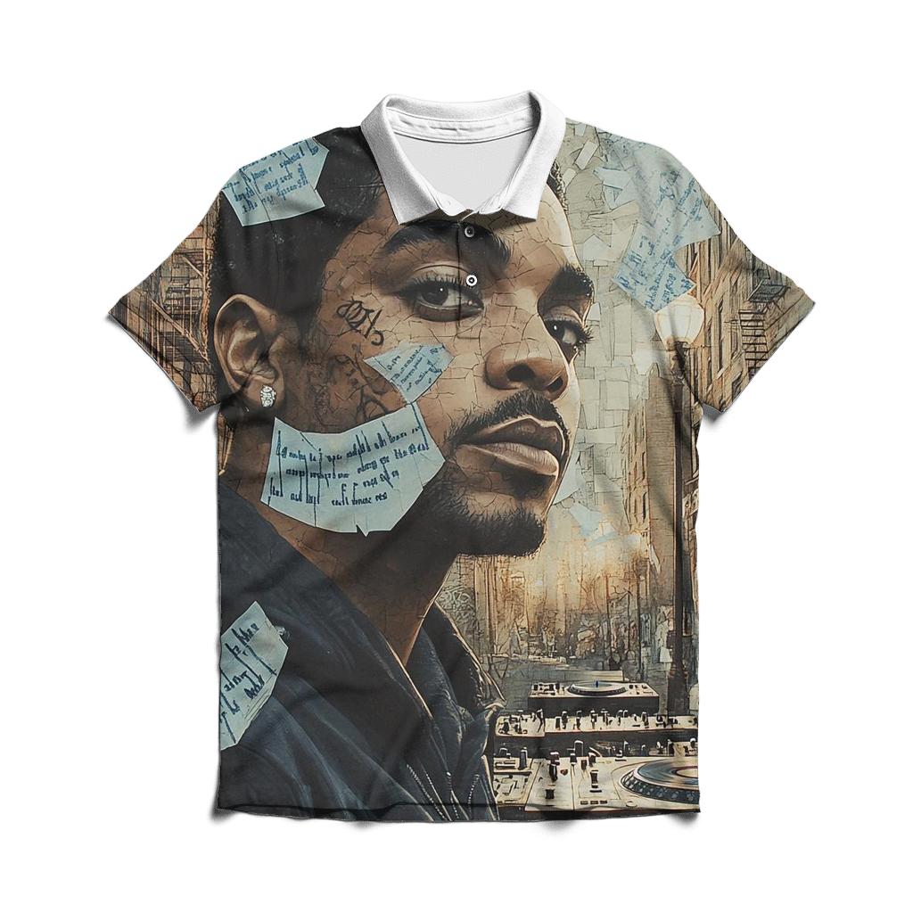 Queensbridge Poetic Cipher designer slim fit polos