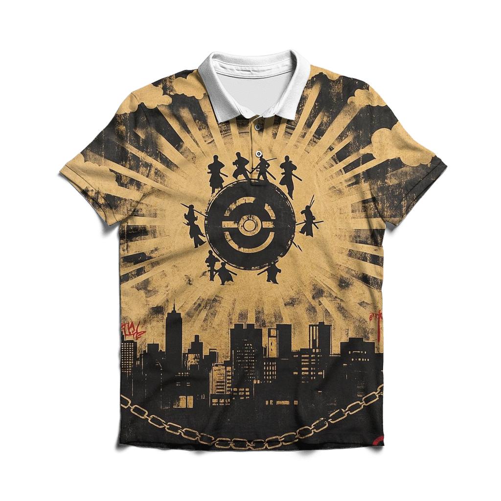 Wu Tang Shaolin Skyline custom polo shirts