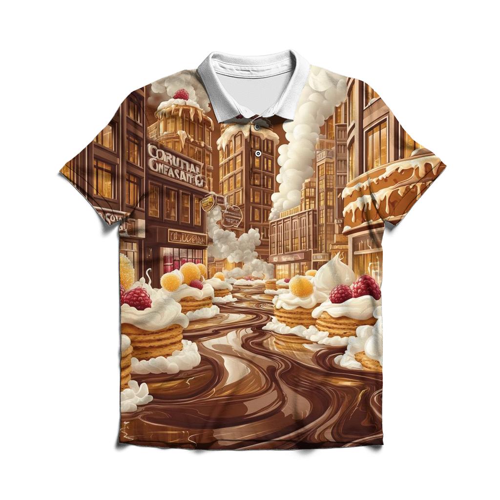 Molten Chocolate Metropolis classic pique polos