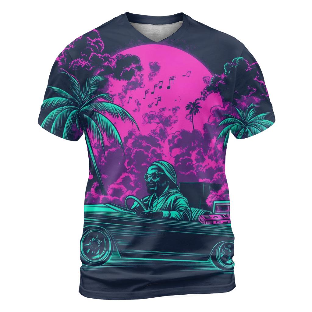 West Coast Neon Cruise unique graphic print tees