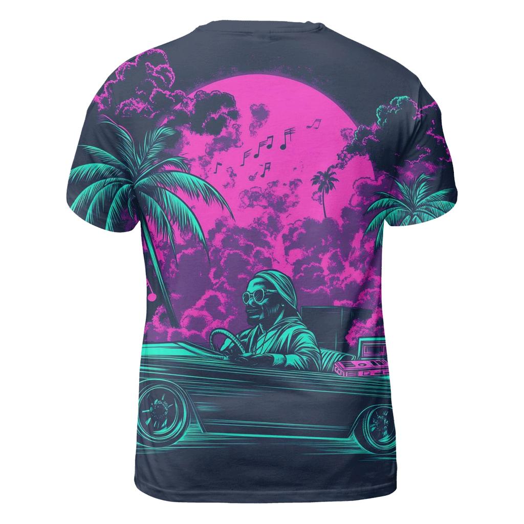 West Coast Neon Cruise unique graphic print tees