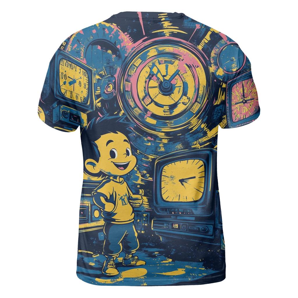 Cartoon Time Travel Swap designer pattern shirts