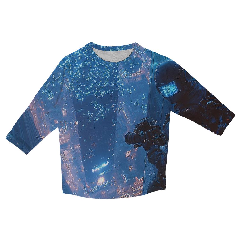 Jake Gyllenhaal: Illusive Architect Of Aerial Deception printed three quarter sleeve shirts