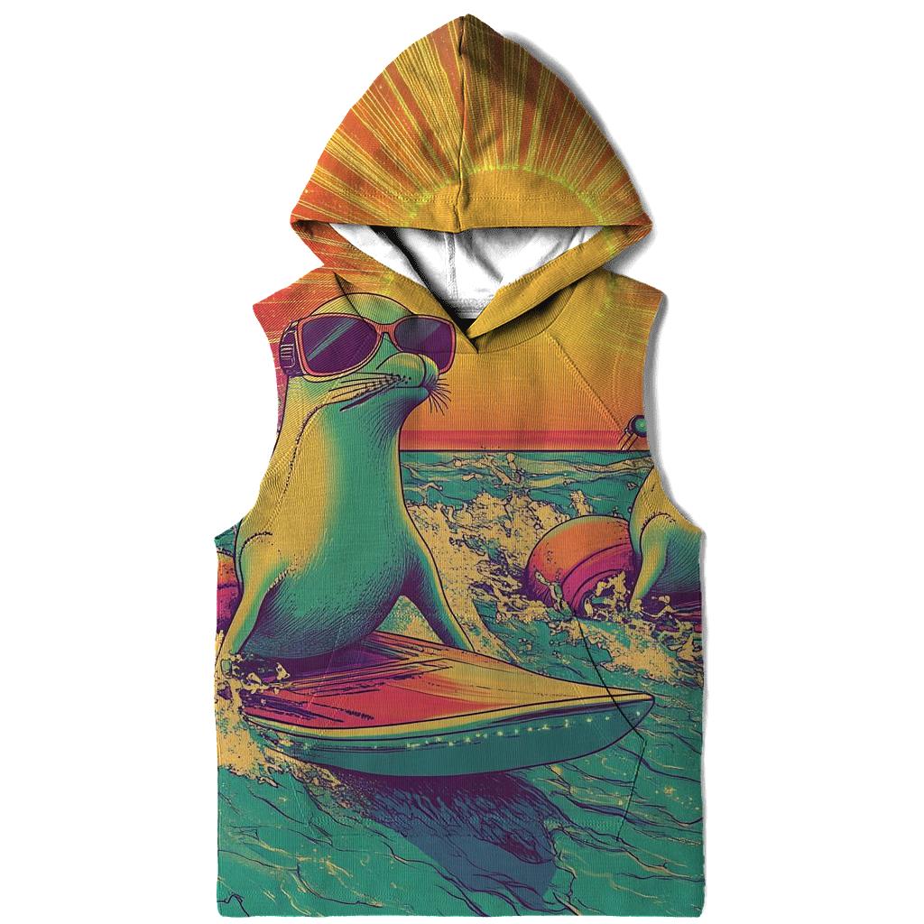 Synthwave Surf Patrol premium hoodies