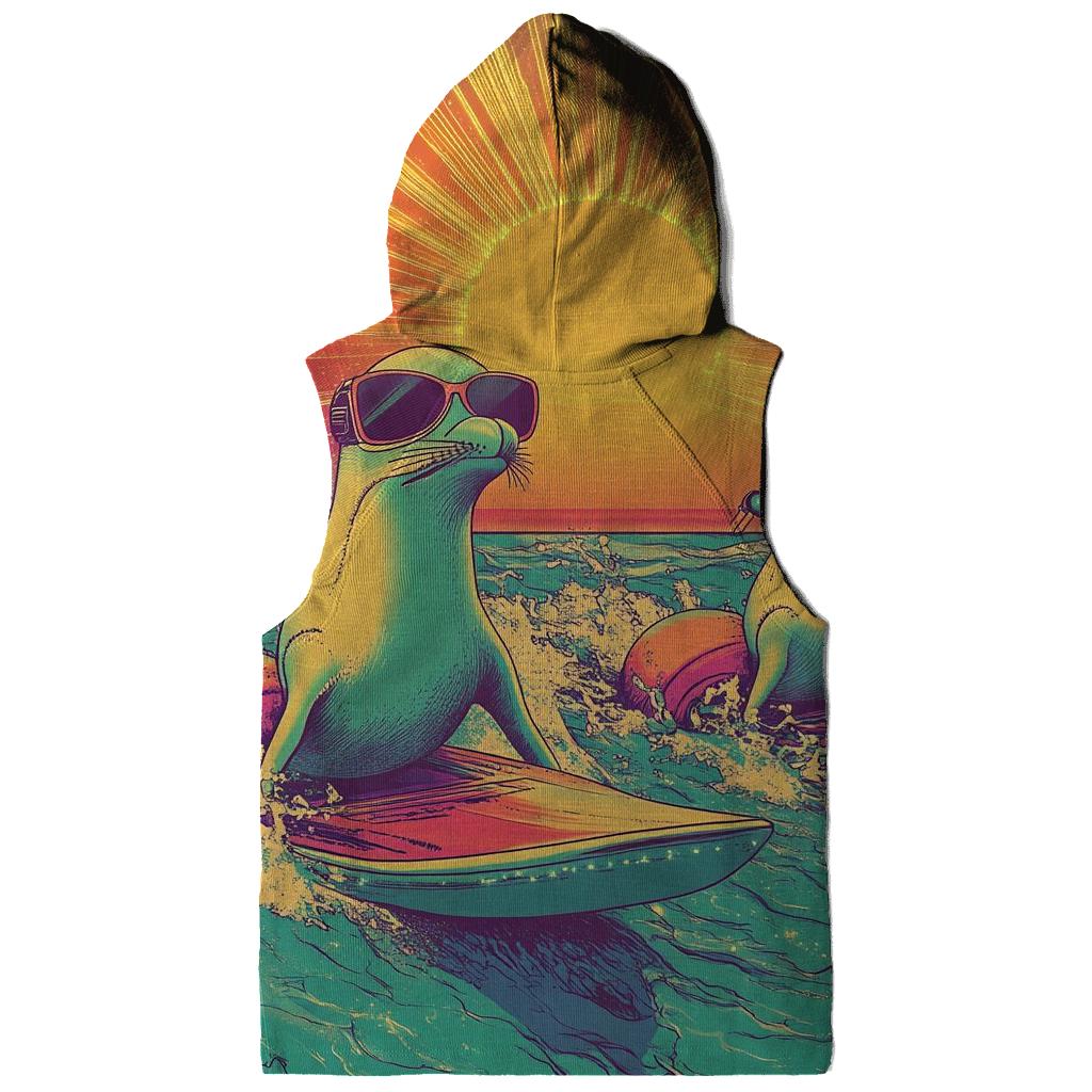 Synthwave Surf Patrol premium hoodies