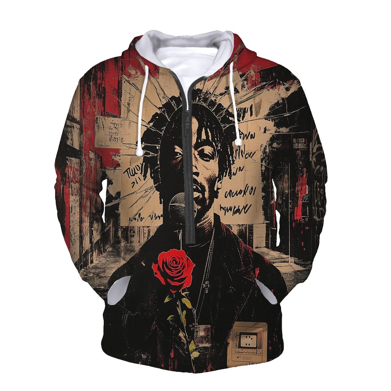 Pac Rose Rebellion pullover hoodies